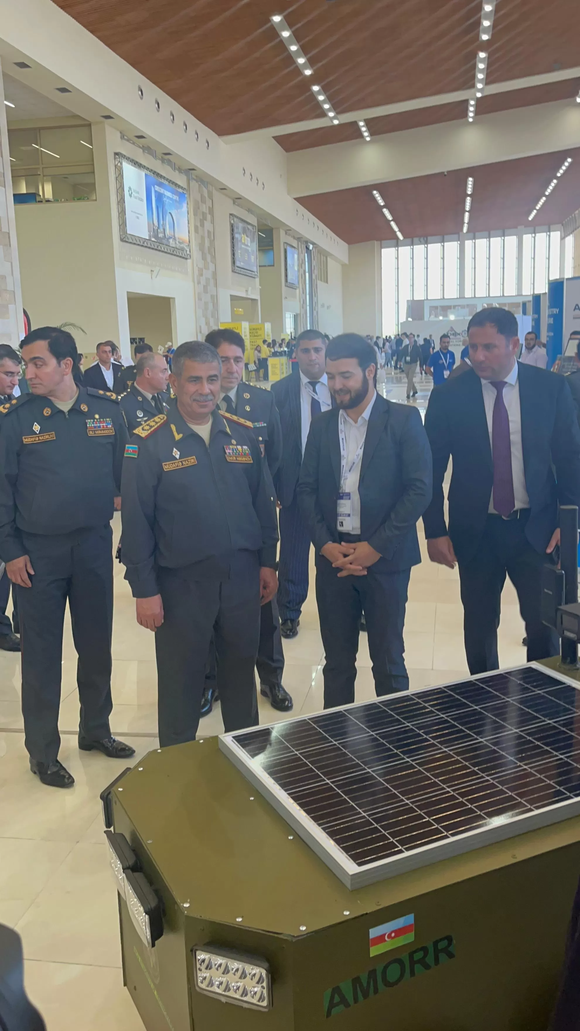 The Minister of Defense has visited the Western Caspian University stand.